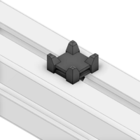 66-110-0 MODULAR SOLUTIONS CABLE TIE DOWNS<br>1/4 TURN CABLE BLOCK, 22MM, BLACK